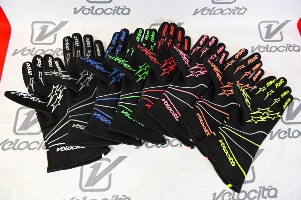 Velocita Racing Gloves (Stars) - Competition Karting, Inc.